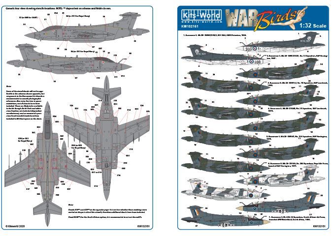 1:32 Blackburn Buccaneers RAF and other operators. Three Sheet Set