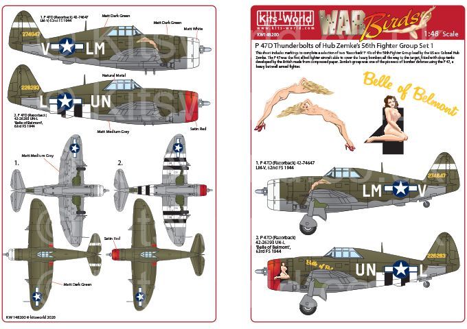 1:48 Razorback P 47's of the 56th Fighter Group