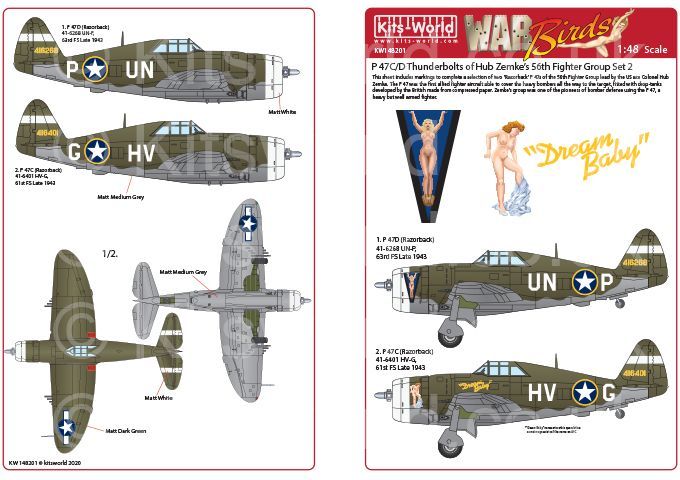 1:48 Razorback P 47's of the 56th Fighter Group