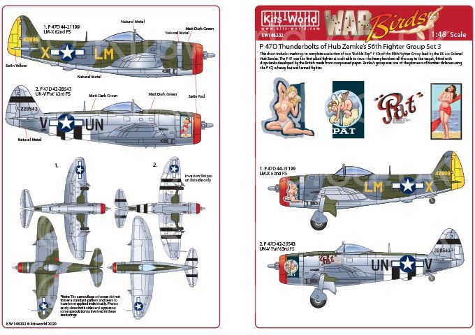1:48 Razorback P 47's of the 56th Fighter Group