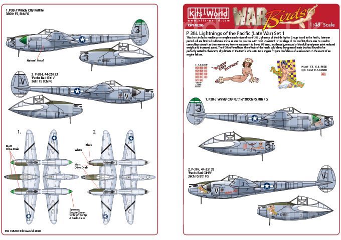 1:48 P 38L Lightning’s of the Pacific (Late War) Set 1