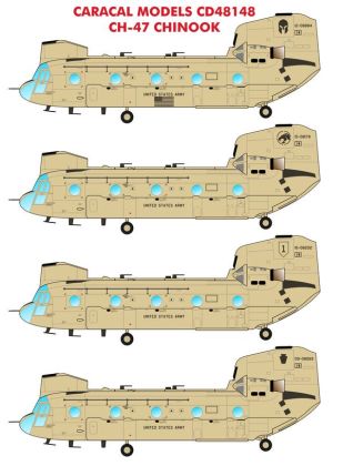 1:48 Boeing CH-47 Chinook Multiple international marking options for CH-47 Chinook