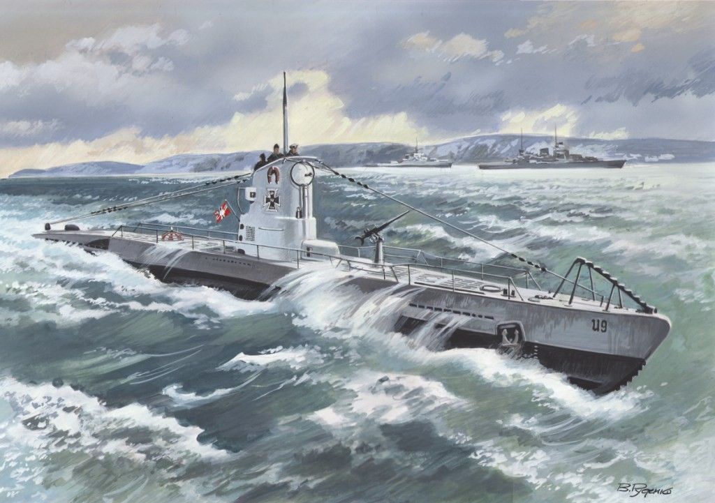 1:144 U-Boat Type IIB:  WWII German  Submarine (1939)
