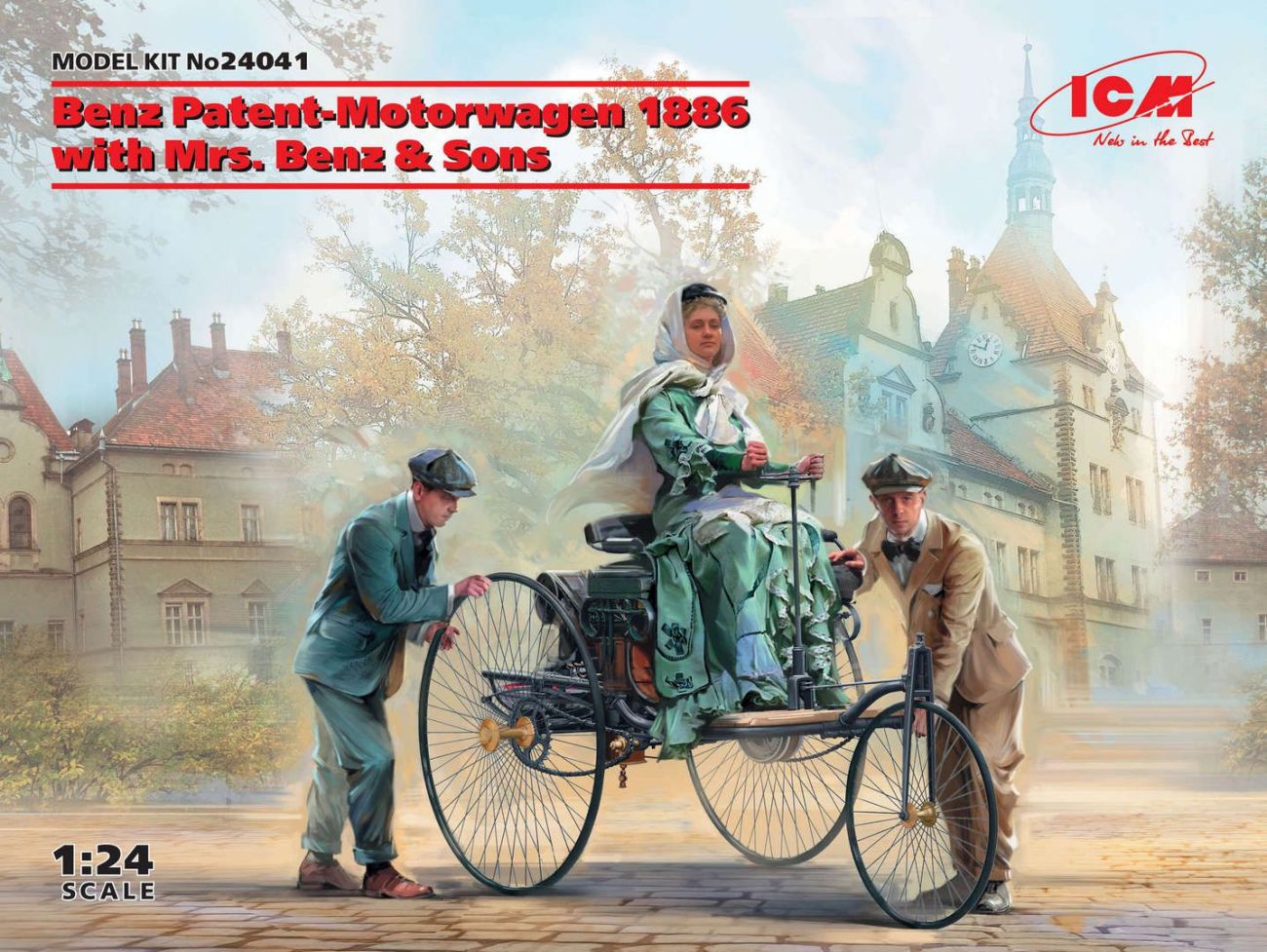 1:24 Benz Patent-Motorwagen 1886 with Mrs. Benz & Sons