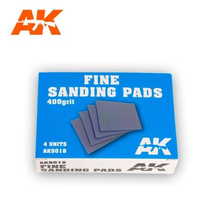 FINE SANDING PADS 400 GRIT. 4 UNITS.