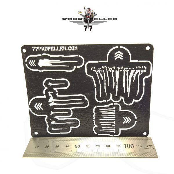 4 in 1 template – Airbrush Stencils for spraying stains