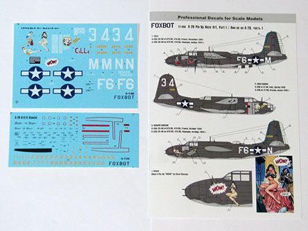 1:72 Decal Pin-Up Nose Art A-20 and Stencils (Part 1)