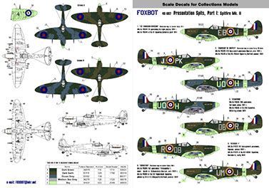 1:48 Decal Spitfire Mk. II (Part 1, Presentation Spits)
