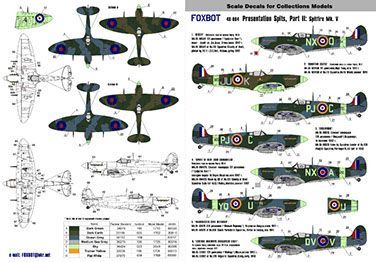 1:48 Decal Spitfire Mk. V (Part 2, Presentation Spits)