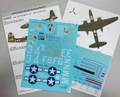 1:48 Decal Pin-Up Nose Art A-20 and Stencils (Part 1)