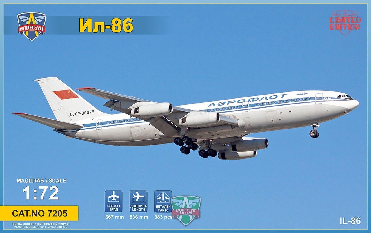 1:72 Ilyushin IL-86 wide-body airliner