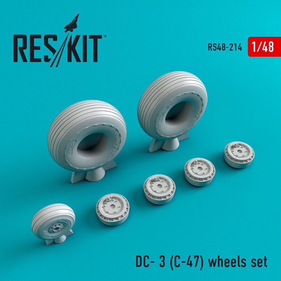 1:48 Douglas DC-3 Dakota (C-47 Skytrain) wheels set