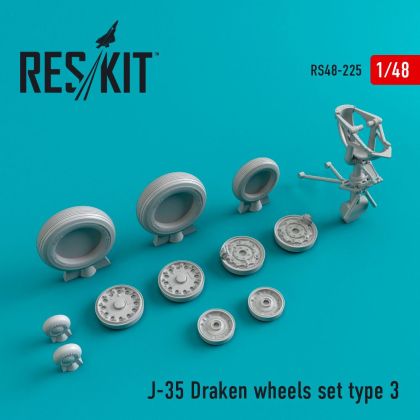 1:48 Saab J-35 Draken Type 3 wheels set