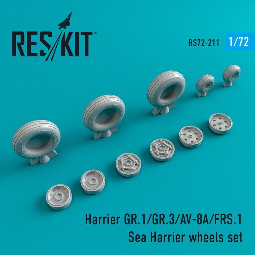 1:72 BAe Harrier GR.1/GR.3/AV-8A/FRS.1/Sea Harrier wheels set