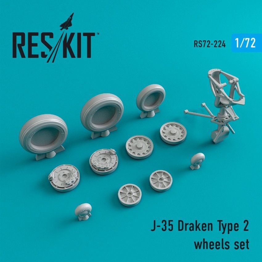 1:72 Saab J-35 Draken Type 2 wheels set