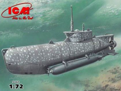 1:72 U-boot type XXVIIB Zeehund (early) WWII German Midget Submarine