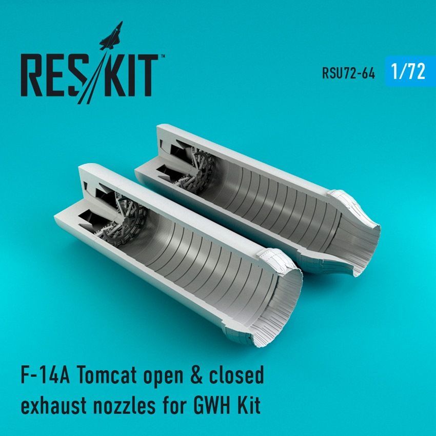 1:72 Grumman F-14A Tomcat open and closed exhaust nozzles