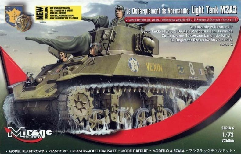 1:72 Le Debarquement de Normandie Light Tank M3A3 Normandia seria 6