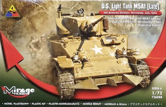 1:72 US Light Tank M5A1 (Late) 4th Armoured Division, Normandy, July 1944