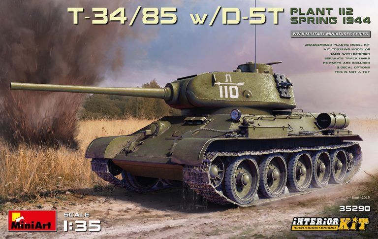 1:35 T-34/85 w/D-5T. PLANT 112. SPRING 1944. INTERIOR KIT