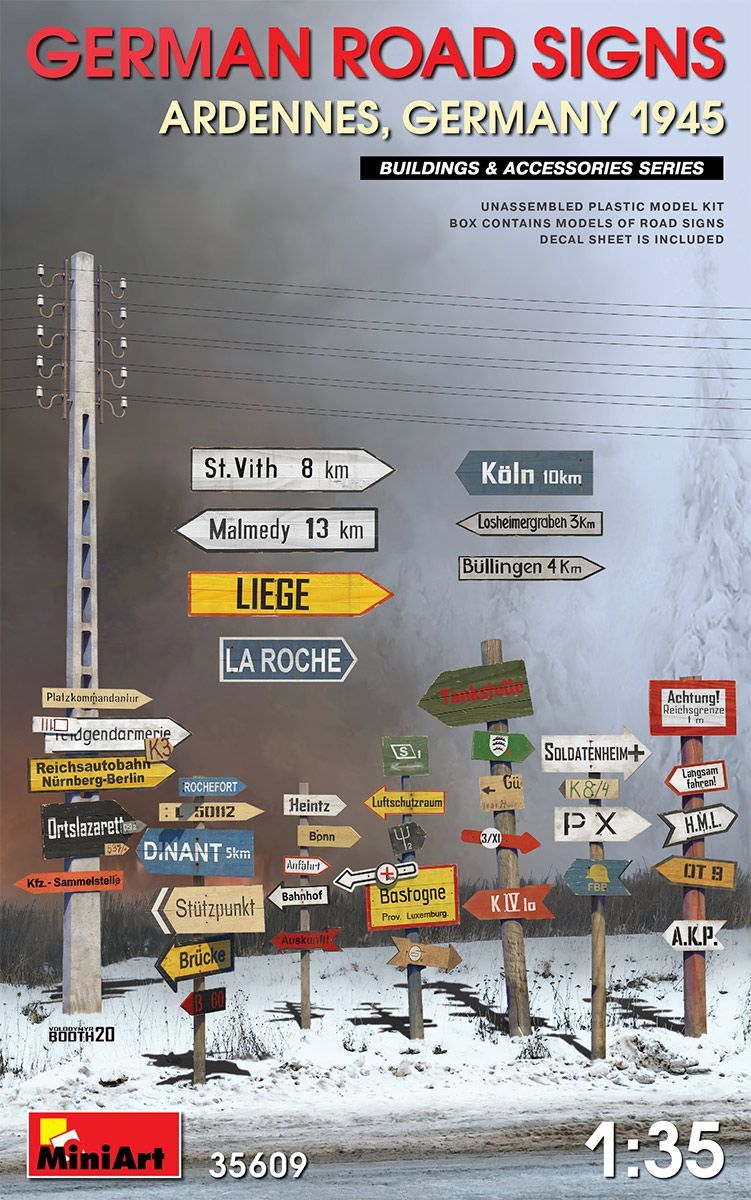 1:35 GERMAN ROAD SIGNS (ARDENNES, GERMANY 1945)