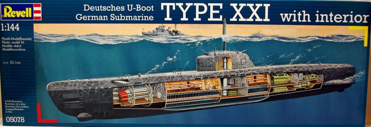 1:144 U-Boot Type XXI with interior