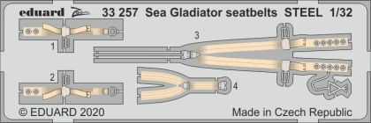 1:32 Gloster Sea Gladiator seatbelts STEEL
