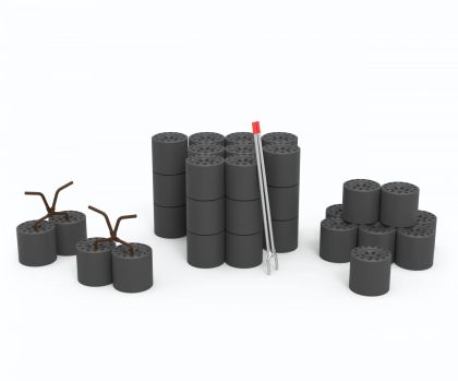 1:24 60~70’s Accessory Set F - scaled briquet, briquette tongs, and briquette delivery tongs