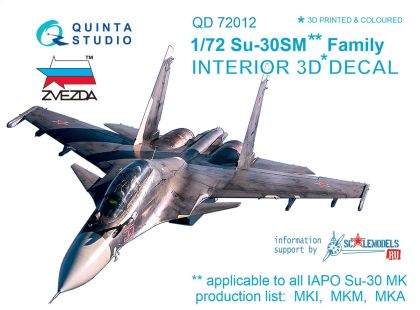 1:72 Su-30SM 3D-Printed & coloured Interior