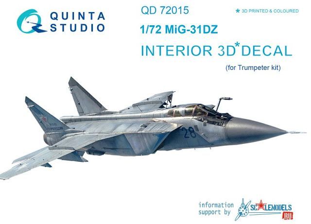 1:72 MiG-31DZ Interior 3D Decal