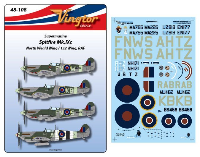 1:48 Supermarine Spitfire Mk.IXc North Weald 132 Wing RAF