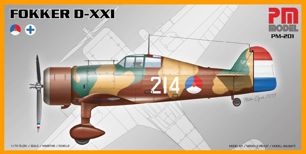 1:72 Fokker D.XXI with wheels