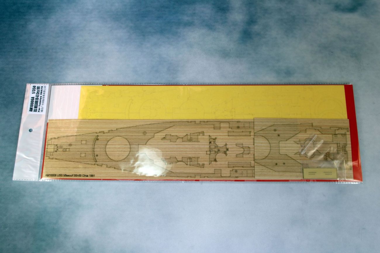 1:350 USS Missouri BB-63 Circa 1991 Wooden Deck w/Masking Sheet & Photoetch (For Tamiya 78029)