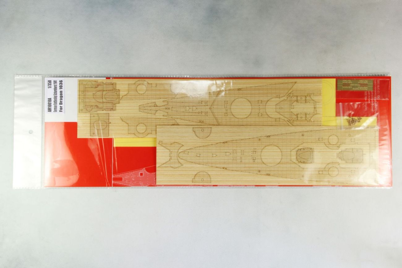 1:350 German Battleship Scharnhorst 1941 Wooden Deck w/Masking Sheet & PE for Dragon 1036