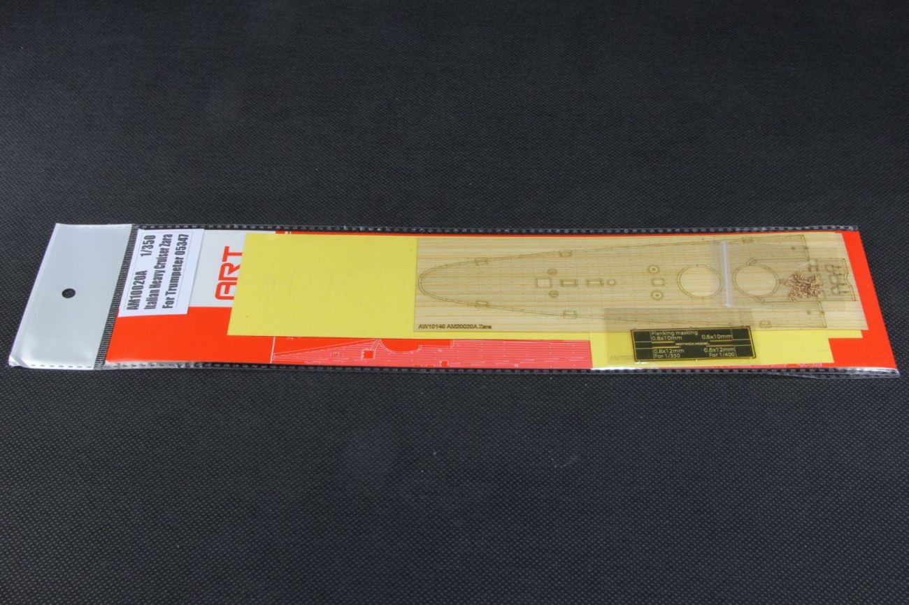 1:350 Italian Heavy Cruiser Zara Wooden Deck w/Masking Sheet & PE for Trumpeter 05347