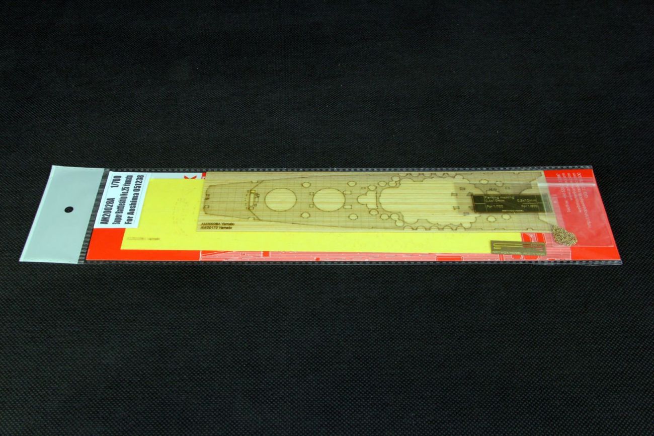 1:700 Super Battleship No.25 Yamato Wooden Deck w/Masking & PE Sheets for Aoshima 05123