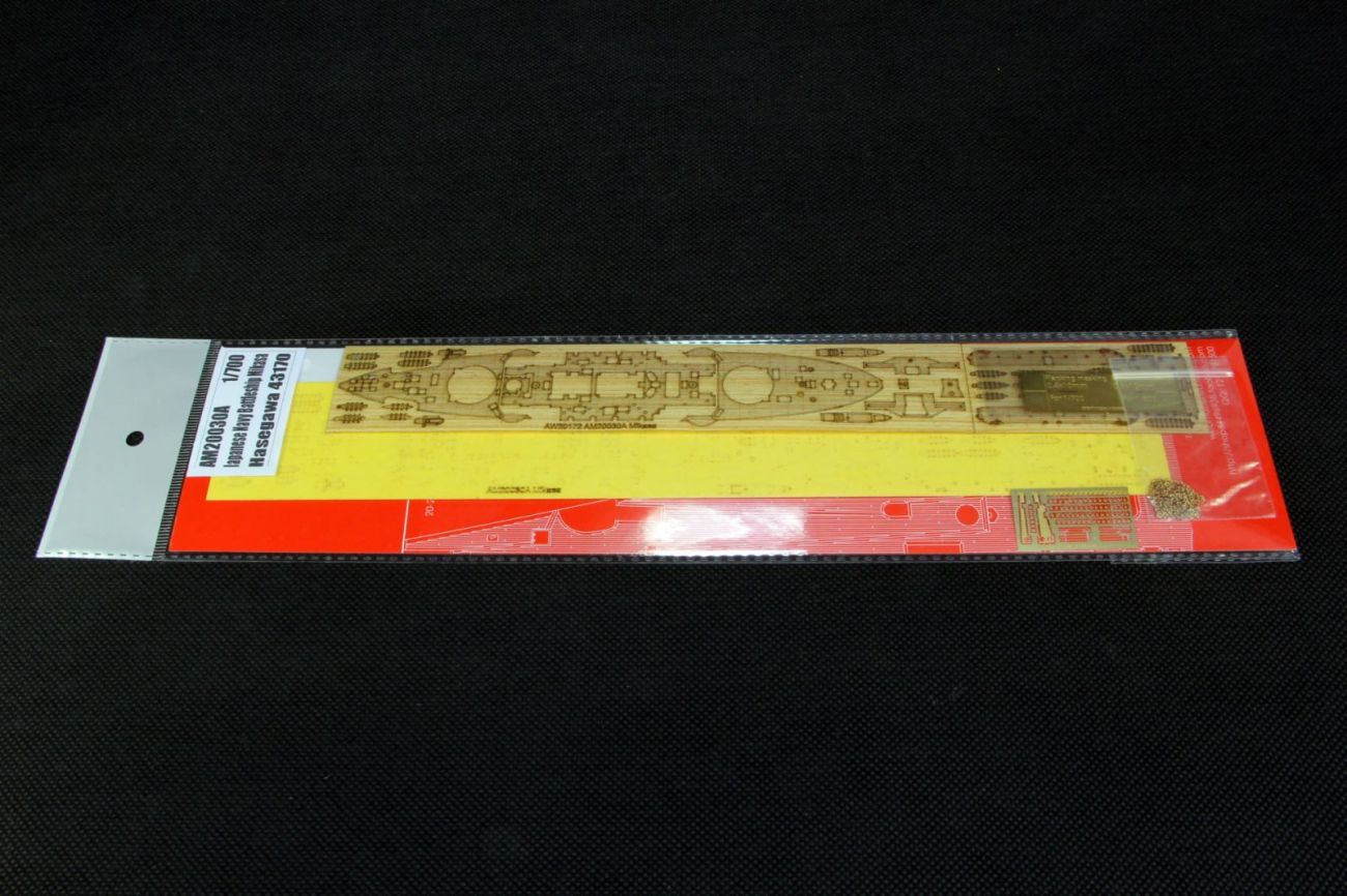 1:700 IJN Battleship Mikasa Wooden Deck w/Masking & PE Sheets for Hasegawa 43170