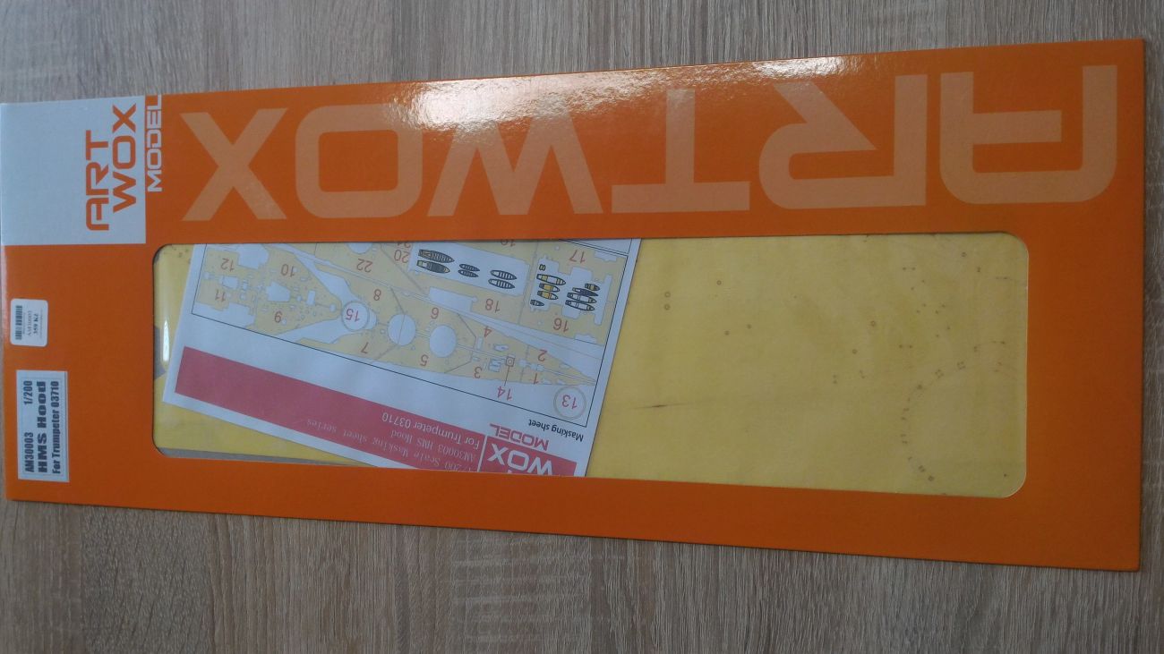 1:200 HOOD (For Trumpeter 03710)-Deck masking sheet