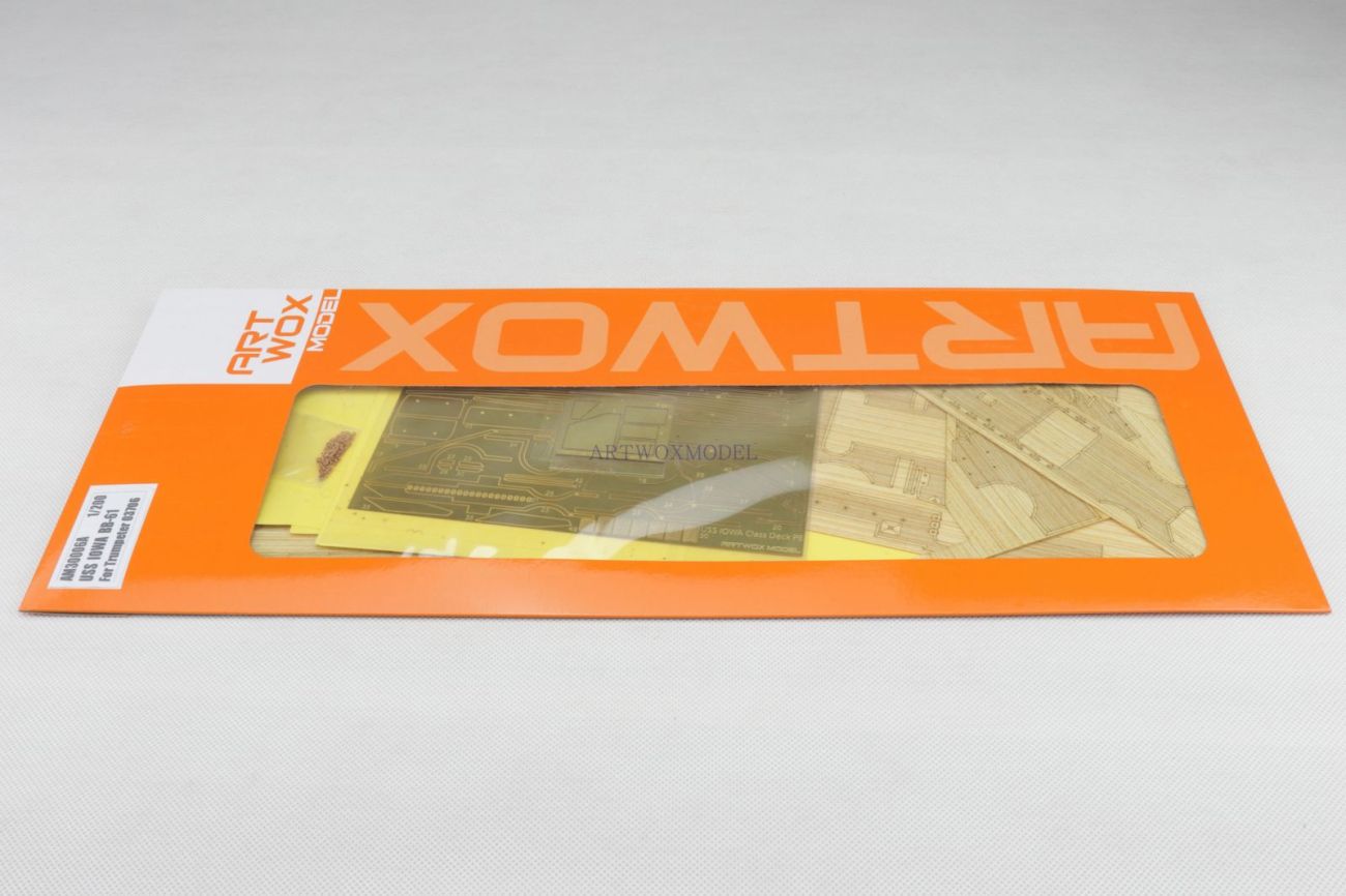 1:200 USS IOWA BB-61 Wooden Deck w/Masking Sheet & PE (For Trumpeter 03706)
