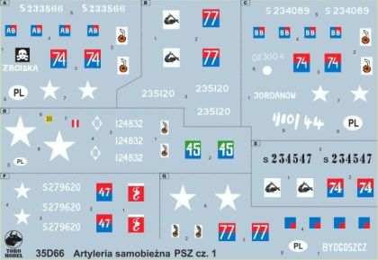 1:35 Self-propelled artillery vehicles in Polish service 1943-1946