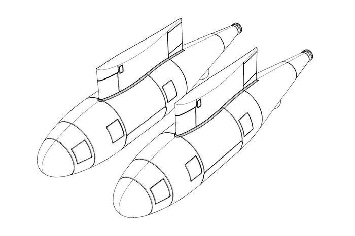 1:72 Refueling pod KC-130J (2pcs)