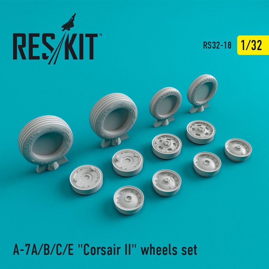 1:32 Vought A-7A/A-7B/A-7C/A-7E Corsair II wheels set