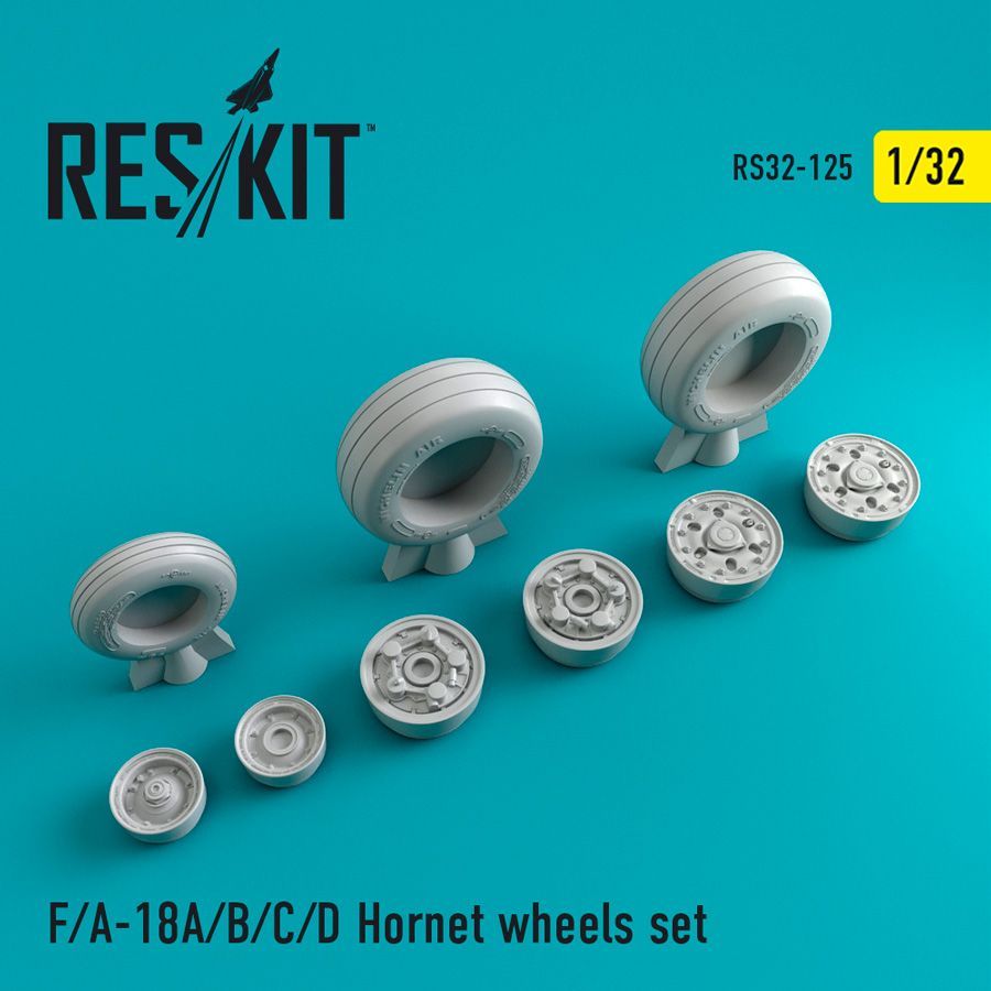 1:32 Lockheed-Martin F/A-18A/F/A-18B/F/A-18C/F/A-18D Hornet wheels set