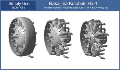 1:48 Nakajima Kotobuki Ha-1 engine with exhaust type 1