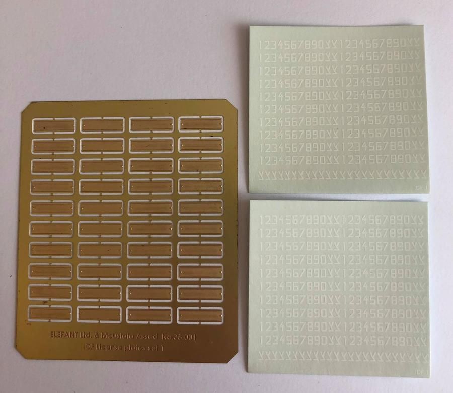 1:35 IDF LICENSE PLATES NO. 1