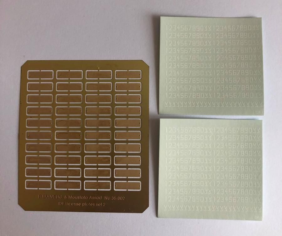 1:35 IDF LICENSE PLATES NO. 2