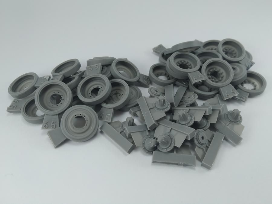 1:35 STEEL WHEELS FOR M60A1-A3, M60 AVLB, MAGACH 6B, GAL, GAL BATASH, TYPE 2, ET WITH 14 WHEELS