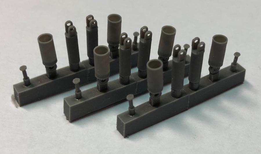 1:35 SHOCK ABSORBERS FOR M60/ A1, MAGACH 6A, 6B, 6B GAL, 6PCS.