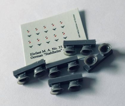 1:35 GERMAN STEEL HELMETS - LUFTWAFFE, 10 HELMETS AND DECALS