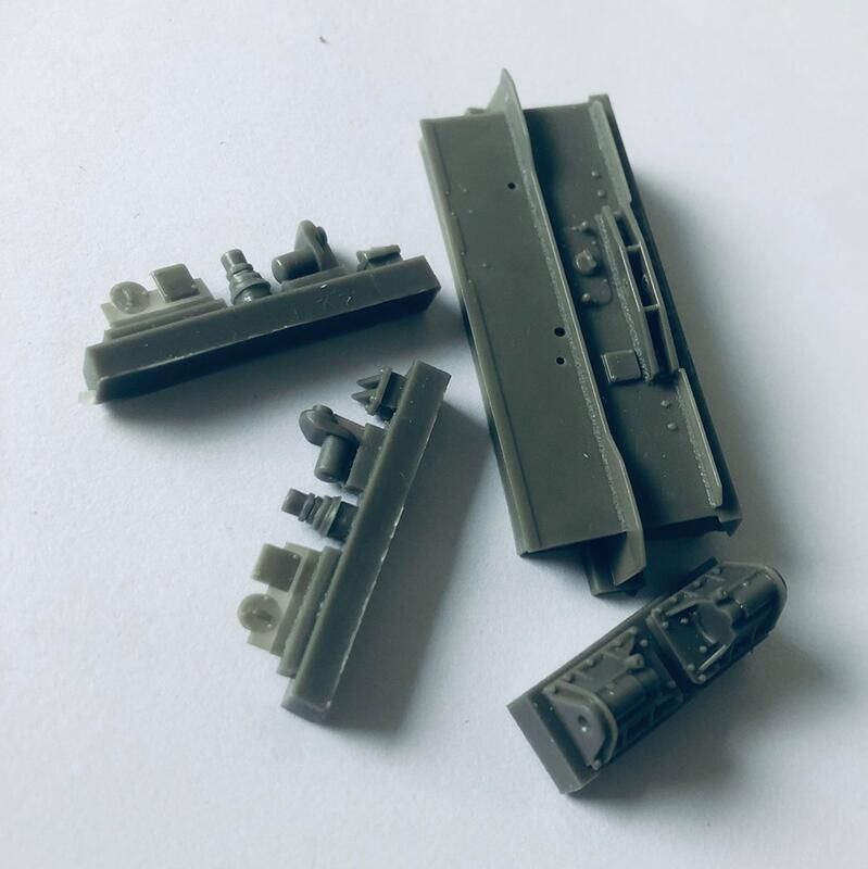 1:35 REAR ARMOR FOR PZ. IV H LATE CHASSIS AND DERIVATES WITH EARLY IDLER WHEELS BASE, TAMIYA KITS